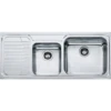 Franke Galassia 2 Bowl Inset Kitchen Sink With Left Hand Drainer GAX 621-116 - Stainless Steel - 101.0381.849
