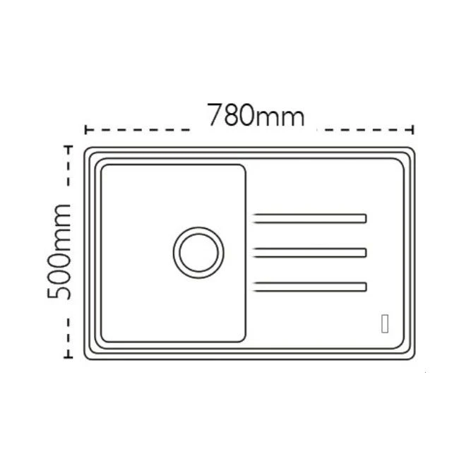 Carron Phoenix Debut 100 1 Bowl Granite Kitchen Sink - Polar White - 114.0201.152 4 Carron Phoenix Debut 100 1 Bowl Granite Kitchen Sink - Polar White - 114.0201.152 - Image 2