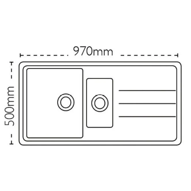 Carron Phoenix Janus 150 1.5 Bowl Synthetic Kitchen Sink - Arctic White - 114.0308.263 4 Carron Phoenix Janus 150 1.5 Bowl Synthetic Kitchen Sink - Arctic White - 114.0308.263 - Image 2