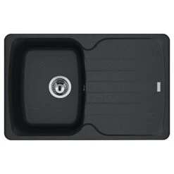 Franke Antea Fragranite 1 Bowl Inset Kitchen Sink Reversible AZG 611-78 - Onyx - 114.0532.311