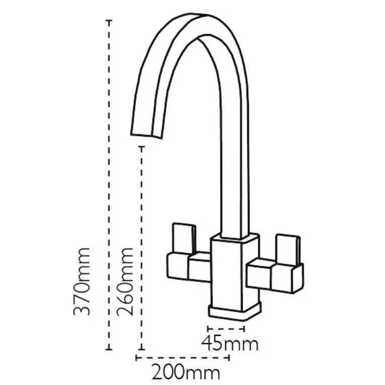 Carron Phoenix Bali Dual Lever Kitchen Tap - Chrome - 115.0193.014 4 Carron Phoenix Bali Dual Lever Kitchen Tap - Chrome - 115.0193.014 - Image 2