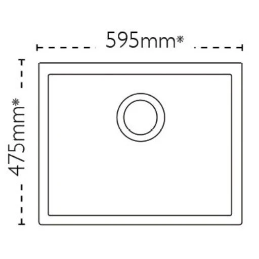 Carron Phoenix Belfast 100 1 Bowl Ceramic Kitchen Sink - 124.0477.726 4 Carron Phoenix Belfast 100 1 Bowl Ceramic Kitchen Sink - 124.0477.726 - Image 2