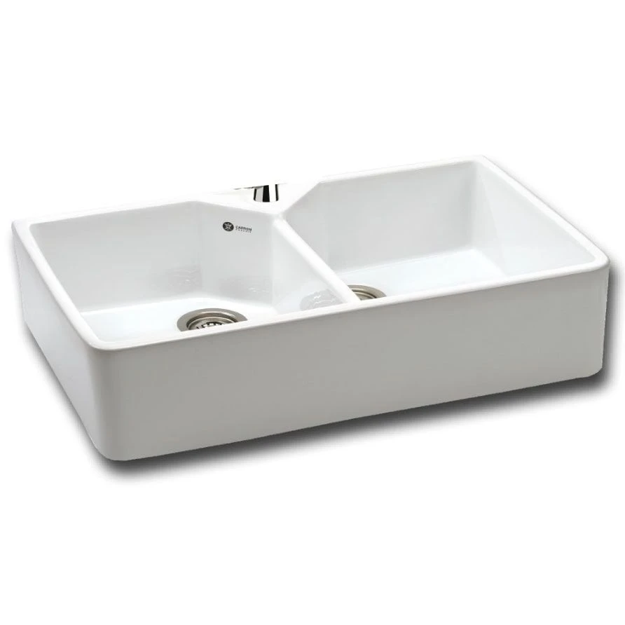 Carron Phoenix Belfast 200 2 Bowl Ceramic Kitchen Sink - 124.0477.749 3 Carron Phoenix Belfast 200 2 Bowl Ceramic Kitchen Sink - 124.0477.749