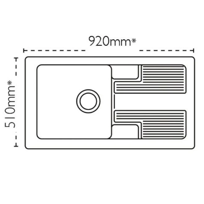 Carron Phoenix Shonelle 105 1 Bowl Ceramic Kitchen Sink - Reversible - 124.0477.792 4 Carron Phoenix Shonelle 105 1 Bowl Ceramic Kitchen Sink - Reversible - 124.0477.792 - Image 2