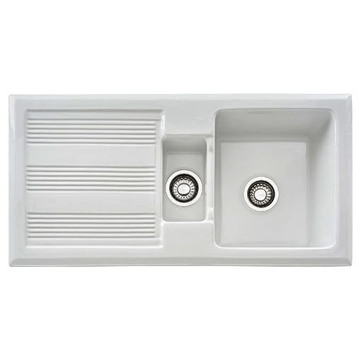 Franke Galassia 1.5 Bowl Ceramic Inset Kitchen Sink With Reversible Drainer GAK 651-101 - White - 124.0533.654 3 Franke Galassia 1.5 Bowl Ceramic Inset Kitchen Sink With Reversible Drainer GAK 651-101 - White - 124.0533.654