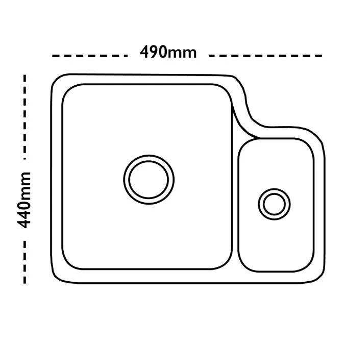 Carron Phoenix Carlow 150 1.5 Bowl Ceramic Kitchen Sink - 126.0659.185 4 Carron Phoenix Carlow 150 1.5 Bowl Ceramic Kitchen Sink - 126.0659.185 - Image 2