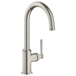 AXOR Montreux Single Lever Kitchen Mixer Tap 260 With Swivel Spout - Stainless Steel - 16580800