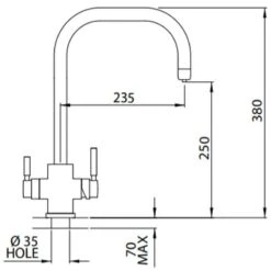 Perrin & Rowe 3-in-1 Hot Kitchen Tap - Satin Brass - 1914SB -Best Kitchen Items 1914sb 3