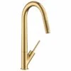 Axor Starck Single Lever Kitchen Mixer 270 With Pull-Out Spray - Brushed Gold Optic - 10821250 2 Axor Starck Single Lever Kitchen Mixer 270 With Pull-Out Spray - Brushed Gold Optic - 10821250 -Best Kitchen Items 1 0 10821250