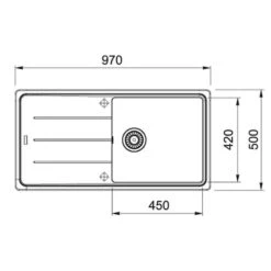 Franke Basis 1 Bowl Fragranite Inset Sink Reversible BFG 611-97 - Onyx Black - 114.0284.679 -Best Kitchen Items 1 1 114.0284.679 2