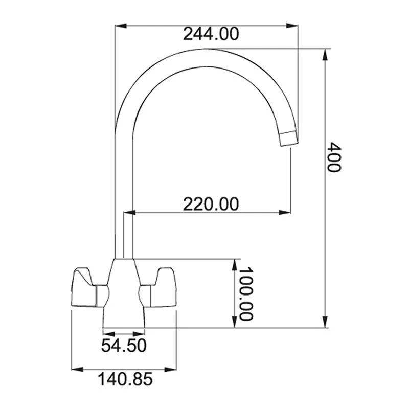 Franke Davos J Kitchen Mixer Tap - Decor Steel - 115.0049.940 4 Franke Davos J Kitchen Mixer Tap - Decor Steel - 115.0049.940 - Image 2