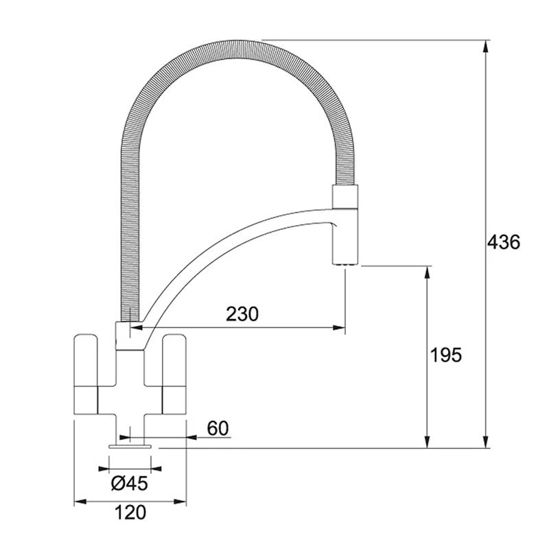 Franke Wave Pull Out Kitchen Mixer Tap - Decor Steel - 115.0277.035 4 Franke Wave Pull Out Kitchen Mixer Tap - Decor Steel - 115.0277.035 - Image 2