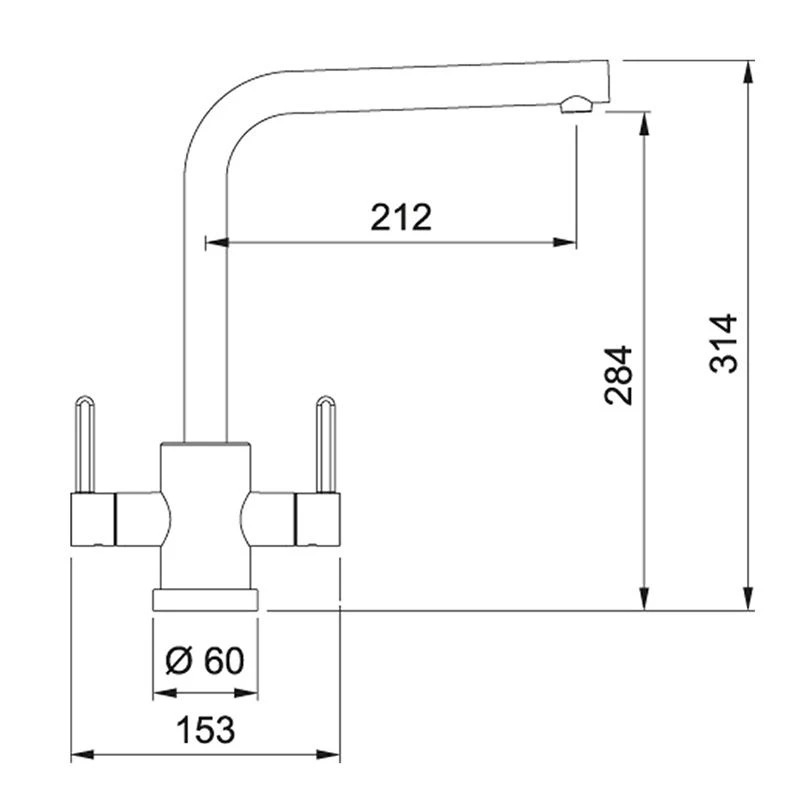 Franke Krios L-Spout Kitchen Mixer Tap - Gunmetal - 115.0567.621 4 Franke Krios L-Spout Kitchen Mixer Tap - Gunmetal - 115.0567.621 - Image 2