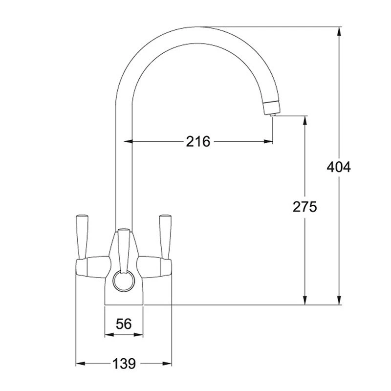 Franke Filterflow Doric Kitchen Mixer Tap - Chrome - 120.0615.357 4 Franke Filterflow Doric Kitchen Mixer Tap - Chrome - 120.0615.357 - Image 2