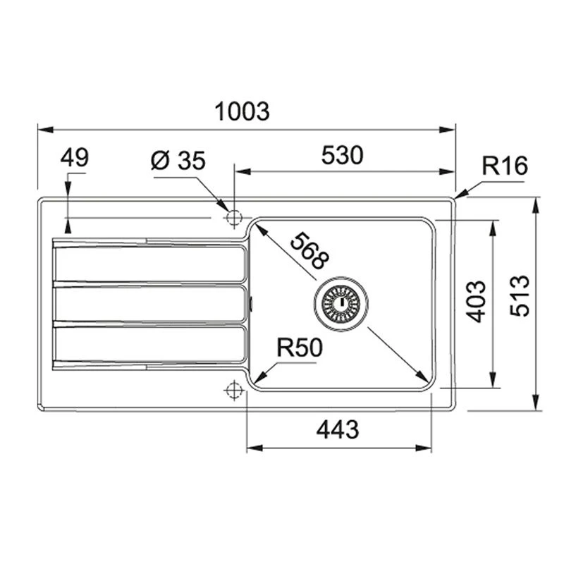 Franke Arcana 1 Bowl Inset Ceramic Kitchen Sink Reversible AHK 611-100 - White - 124.0532.228 4 Franke Arcana 1 Bowl Inset Ceramic Kitchen Sink Reversible AHK 611-100 - White - 124.0532.228 - Image 2