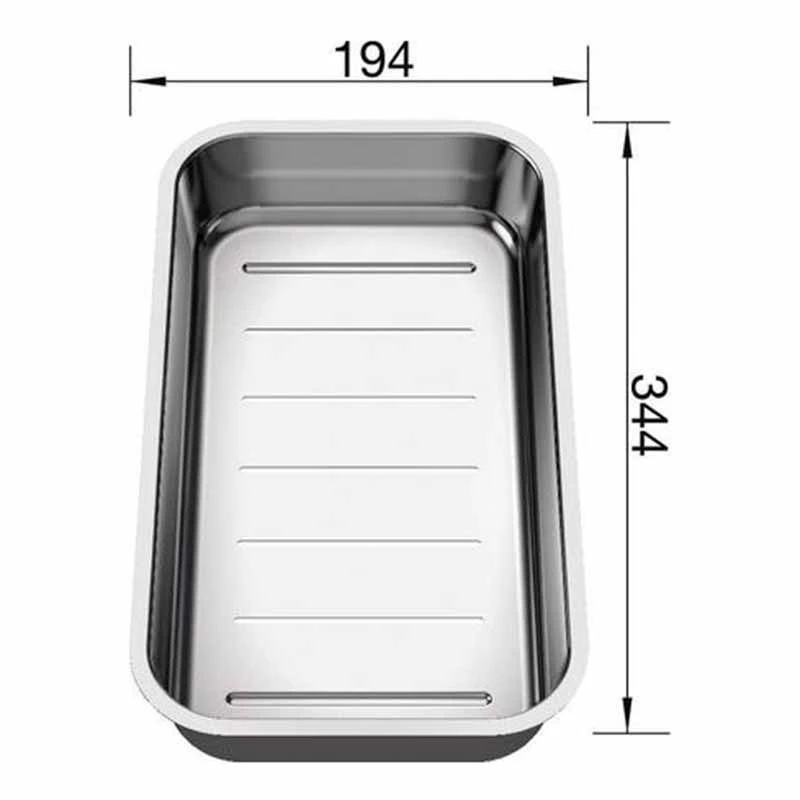 Blanco Classic Neo Colander 344x194mm - Stainless Steel - 232180 4 Blanco Classic Neo Colander 344x194mm - Stainless Steel - 232180 - Image 2