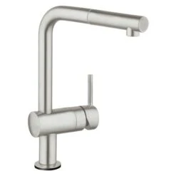 Grohe Minta Touch L Spout Pull Out Spray Kitchen Tap, Super Steel 31360