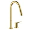 AXOR Citterio M Single Lever Kitchen Mixer Tap 220 With Pull Out Spray 2TH - Brushed Brass - 34822950 -Best Kitchen Items 34822950 1