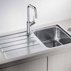 Blanco LEMIS 45 S Reversible Stainless Steel 1 Bowl Inset Kitchen Sink - Brushed Finish - 454795 9 Blanco LEMIS 45 S Reversible Stainless Steel 1 Bowl Inset Kitchen Sink - Brushed Finish - 454795 -Best Kitchen Items 4 5 454795 lifestyle1