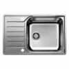 Blanco LANTOS XL 6 S-IF Compact Reversible Stainless Steel 1 Bowl Inset Kitchen Sink - Brushed Finish - 454796 1 Blanco LANTOS XL 6 S-IF Compact Reversible Stainless Steel 1 Bowl Inset Kitchen Sink - Brushed Finish - 454796 -Best Kitchen Items 4 5 454796