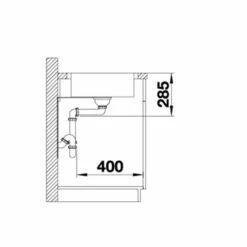Blanco LANTOS XL 6 S-IF Compact Reversible Stainless Steel 1 Bowl Inset Kitchen Sink - Brushed Finish - 454796 8 Blanco LANTOS XL 6 S-IF Compact Reversible Stainless Steel 1 Bowl Inset Kitchen Sink - Brushed Finish - 454796 -Best Kitchen Items 4 5 454796 dimensions1