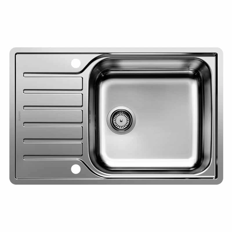 Blanco LANTOS XL 6 S-IF Compact Reversible Stainless Steel 1 Bowl Inset Kitchen Sink - Brushed Finish - 454796 3 Blanco LANTOS XL 6 S-IF Compact Reversible Stainless Steel 1 Bowl Inset Kitchen Sink - Brushed Finish - 454796