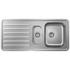 Hansgrohe S4111-F540 Built-in Kitchen Sink 340/150/400 With Drainboard - Stainless Steel - 43342800