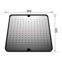 Blanco Draining Tray With Stainless Steel Insert 425x365mm - Black - 513485 -Best Kitchen Items 513485 dimensions