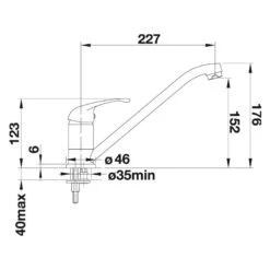 Blanco DARAS Single Lever Galvanic Kitchen Tap - Chrome - 523286 -Best Kitchen Items 5 2 523286 3