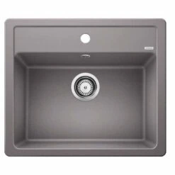 Blanco LEGRA 6 Silgranit 1 Bowl Inset Kitchen Sink - Alumetallic - 523333