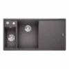 Blanco AXIA III 6 S LH Silgranit 1.5 Bowl Inset Kitchen Sink With Drain Remote Control - Rock Grey - 524654 1 Blanco AXIA III 6 S LH Silgranit 1.5 Bowl Inset Kitchen Sink With Drain Remote Control - Rock Grey - 524654 -Best Kitchen Items 5 2 524654