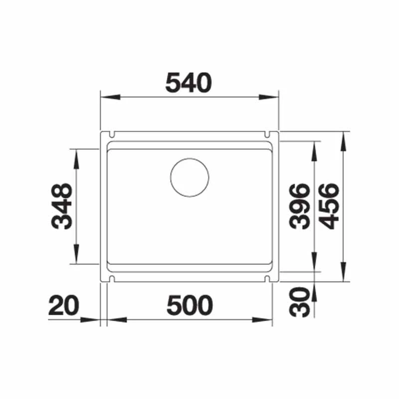 Blanco ETAGON 500-U Ceramic PuraPlus 1 Bowl Undermount Kitchen Sink With Manual InFino Waste - Basalt - 525154 4 Blanco ETAGON 500-U Ceramic PuraPlus 1 Bowl Undermount Kitchen Sink With Manual InFino Waste - Basalt - 525154 - Image 2