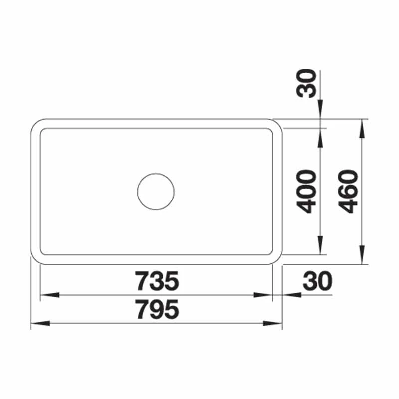 Blanco VILLAE Farmhouse Ceramic 1 Bowl Kitchen Sink - Crystal White - 525163 4 Blanco VILLAE Farmhouse Ceramic 1 Bowl Kitchen Sink - Crystal White - 525163 - Image 2