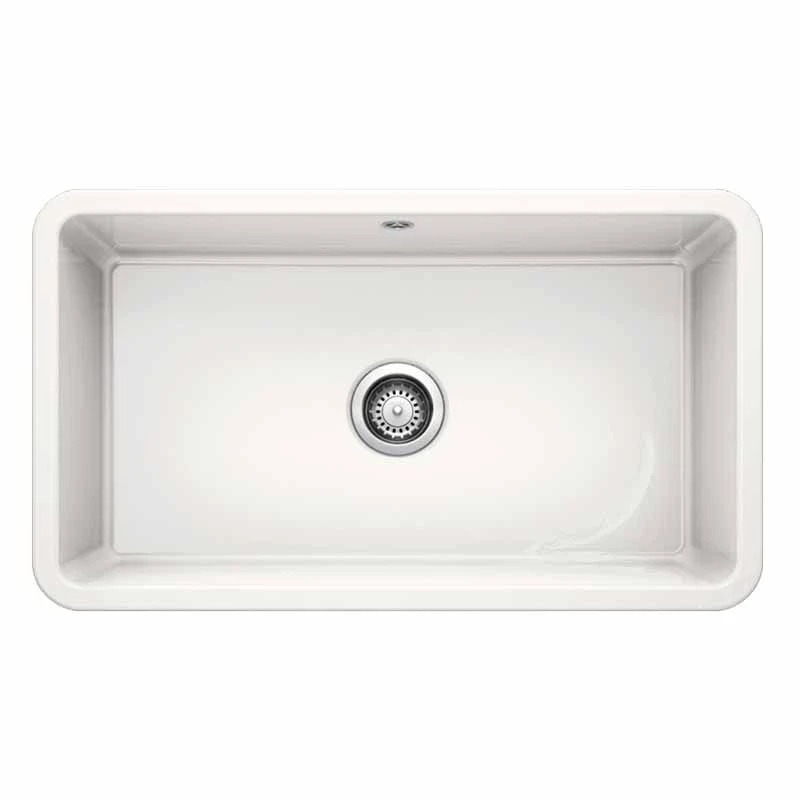 Blanco VILLAE Farmhouse Ceramic 1 Bowl Kitchen Sink - Crystal White - 525163 3 Blanco VILLAE Farmhouse Ceramic 1 Bowl Kitchen Sink - Crystal White - 525163