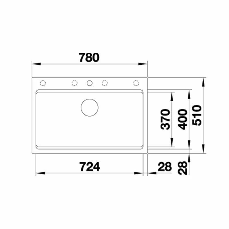 Blanco ETAGON 8 Silgranit 1 Bowl Inset Kitchen Sink With Manual InFino Waste - Anthracite - 525187 4 Blanco ETAGON 8 Silgranit 1 Bowl Inset Kitchen Sink With Manual InFino Waste - Anthracite - 525187 - Image 2