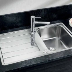 Blanco CLASSIMO 45 S-IF Reversible Stainless Steel 1 Bowl Inset Kitchen Sink With Drain Remote Control - Brushed Finish - 525330 15 Blanco CLASSIMO 45 S-IF Reversible Stainless Steel 1 Bowl Inset Kitchen Sink With Drain Remote Control - Brushed Finish - 525330 -Best Kitchen Items 5 2 525330 lifestyle1