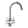 Blanco CAMIA Twin Lever High C-Shaped Spout Galvanic Kitchen Tap - Chrome - 525334 -Best Kitchen Items 5 2 525334