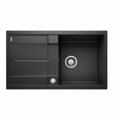 Blanco METRA 5 S Reversible Silgranit 1 Bowl Inset Kitchen Sink - Black - 525918