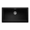 Blanco VINTERA XL 9 Silgranit 1 Bowl Undermount Kitchen Sink With Manual InFino Waste - Black - 526110