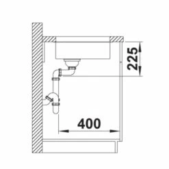 Blanco SOLIS 180-U Stainless Steel 1 Bowl Undermount Kitchen Sink With Manual InFino Waste - Brushed Finish - 526113 8 Blanco SOLIS 180-U Stainless Steel 1 Bowl Undermount Kitchen Sink With Manual InFino Waste - Brushed Finish - 526113 -Best Kitchen Items 5 2 526113 dimensions1