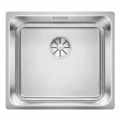 Blanco SOLIS 450-U Stainless Steel 1 Bowl Undermount Kitchen Sink With Manual InFino Waste - Brushed Finish - 526120