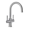 Blanco CANDOR Twin Lever High Arched Spout Solid Kitchen Tap - Brushed Stainless Steel - 526703 -Best Kitchen Items 5 2 526703