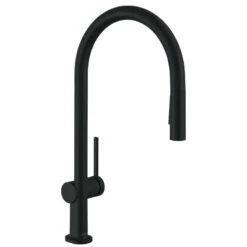 Hansgrohe Talis M54 Single Lever Kitchen Mixer 210, Pull-Out Spray, 2jet, SBox - Matt Black - 72801670
