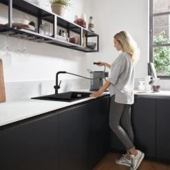 Hansgrohe Talis M54 Single Lever Kitchen Mixer 270, Pull-Out Spout, 1jet - Matt Black - 72808670 -Best Kitchen Items 7 2 72808670 2