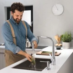 Hansgrohe Talis Select M51 Single Lever Kitchen Mixer 300, Pull-Out Spray, 2jet, SBox - Chrome - 73867000 9 Hansgrohe Talis Select M51 Single Lever Kitchen Mixer 300, Pull-Out Spray, 2jet, SBox - Chrome - 73867000 -Best Kitchen Items 7 3 73867000 3