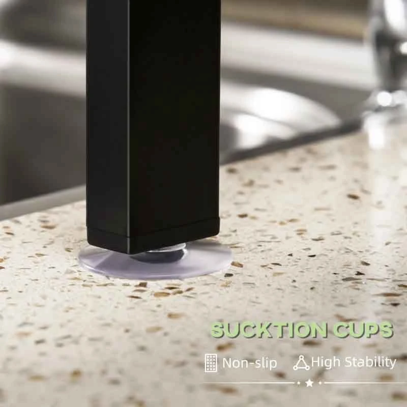 HOMCOM 2 Tier Adjustable Over The Sink Dish Drainer - Black - 801-286V00BK 5 HOMCOM 2 Tier Adjustable Over The Sink Dish Drainer - Black - 801-286V00BK - Image 3