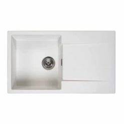 Reginox Amsterdam 10 1 Bowl Sink And Drainer - Pure White - AMSTERDAM 10 PW