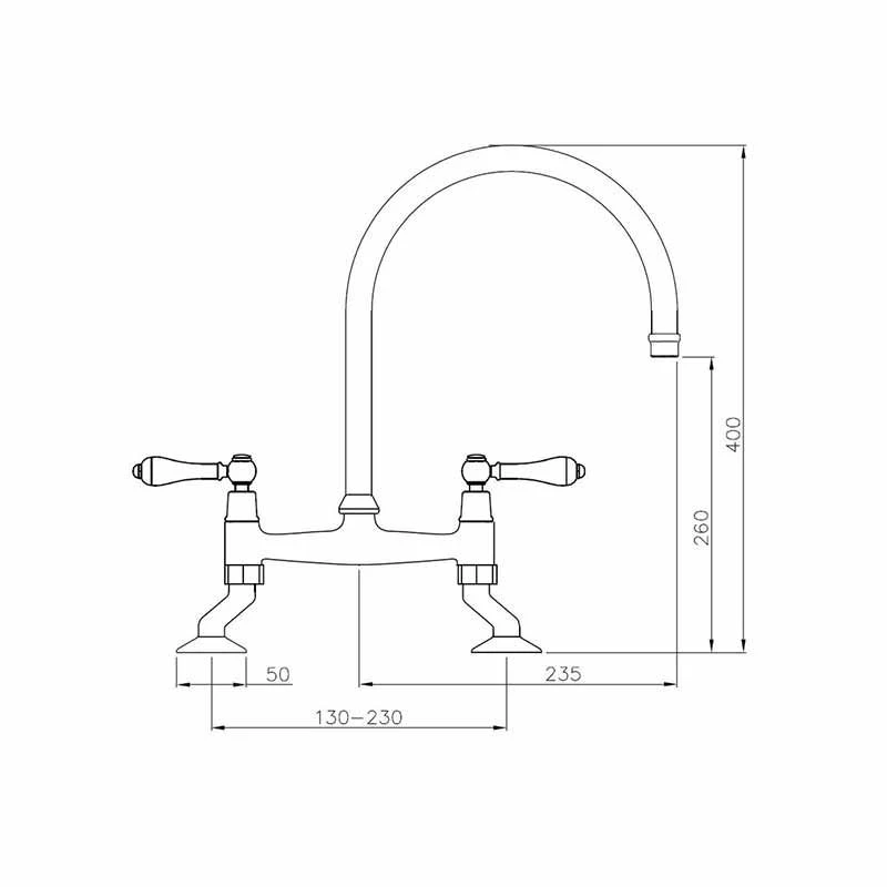 Abode Ludlow Bridge Kitchen Tap Brushed Nickel - AT1217 4 Abode Ludlow Bridge Kitchen Tap Brushed Nickel - AT1217 - Image 2