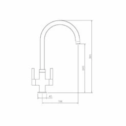 Abode Pico Monobloc Kitchen Tap Brushed Nickel - AT1227 -Best Kitchen Items a t at1227 1