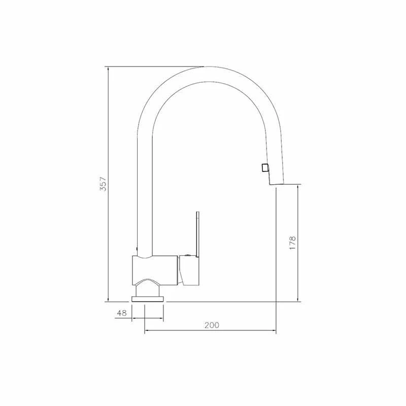 Abode Czar Pull Out Single Lever Kitchen Tap Chrome - AT1240 4 Abode Czar Pull Out Single Lever Kitchen Tap Chrome - AT1240 - Image 2